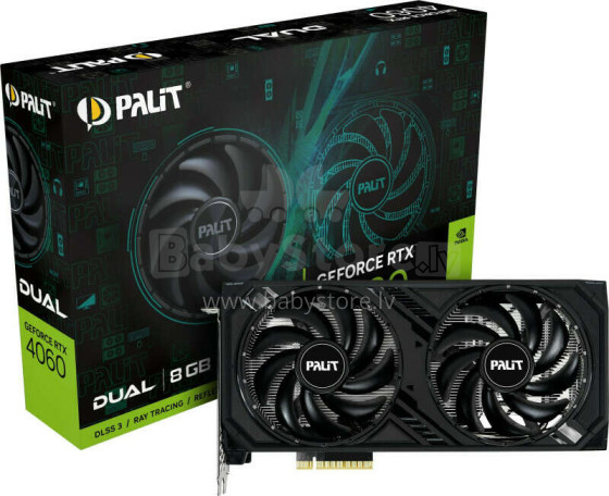 Видеокарта Palit GeForce RTX 4060 Dual 8 ГБ GDDR6 (NE64060019P1-1070D)