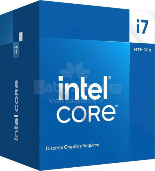 Intel® Core™ i7-14700F galddatora procesors ar 20 kodoliem (8 P kodoli + 12 E kodoli) līdz 5,4 GHz