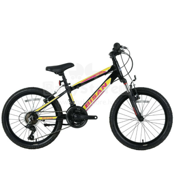 Детский велосипед Bisan 20 KDX2600 (PR10010392) черный/желтый/розовый (Размер колес: 20)