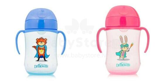 TC91023 9 oz/270 ml Soft-Spout Toddler Cup w/ Handles - Blue Superhero (9m+)