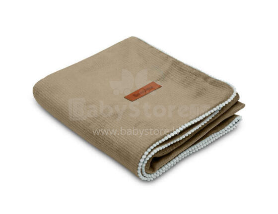 VELVET BLANKET BEIGE 75X100