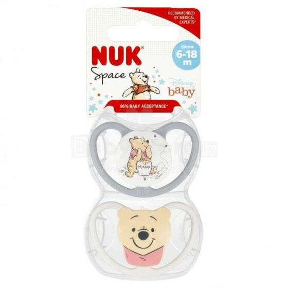 176256 SILICONE PACIFIER SPACE 6-18 2PCS BOX