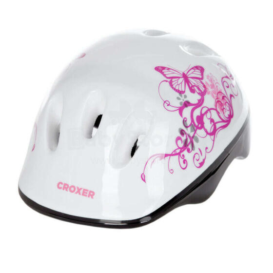 Aizsargķivere bērniem Croxer Silky White/Pink M (55-58 cm)