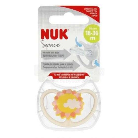 0833 SILICONE pacifier SPACE SUN 0-6 2PCS/BOX 537417, 739511