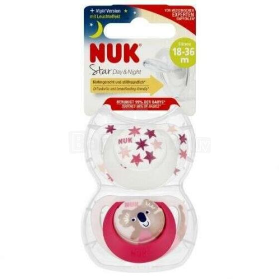 1940 STAR DAY & NIGHT SILICONE TEAT 18-36 2PCS/BOX 539427, 177179
