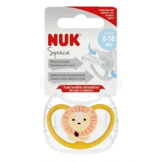 0529 SILICONE pacifier SPACE LION 6-18 1PC/BOX 537421, 736385