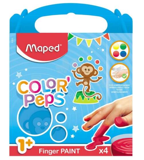 Ikonka Art.KX3564 Colorpops pirštų dažai 4 vnt.
