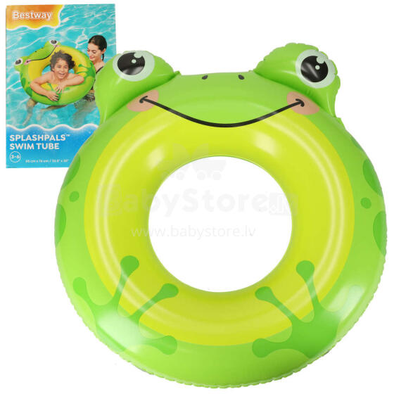 Ikonka Art.KX4007 BESTWAY 36351 Pripučiamas plaukimo ratas "Frog