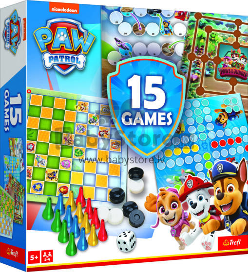 TREFL PAW PATROL 15 in 1 žaidimas „Šuniukai-patruliai“