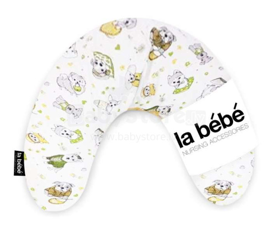 La Bebe ™ Mimi slaugos medvilnės pagalvė, 17001, grikių pasagos pagalvėlė, 19x46 cm