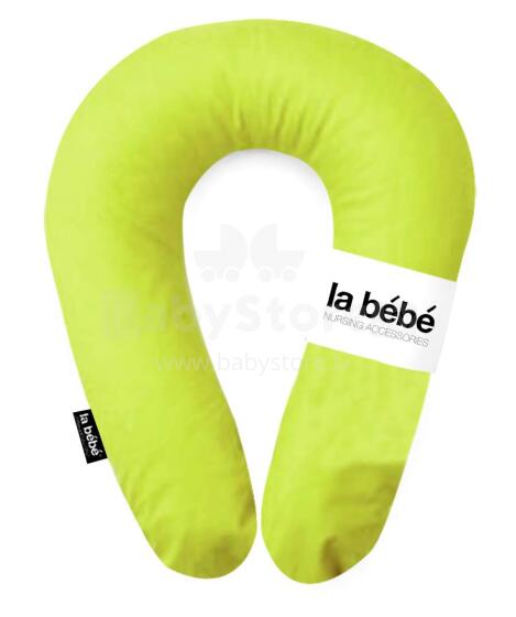 „La Bebe ™“ prigludusi medvilnės slaugos motinystės pagalvė, 17003, žalios kalkės pasaga (pasaga) kūdikio maitinimui / miegui / pasaga nėščioms moterims, 20x70 cm