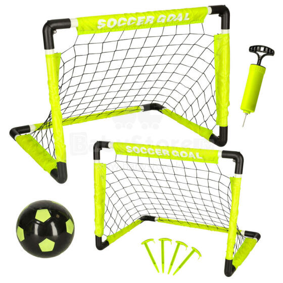 Ikonka Art.KX3813 Futbolo vartai, mažas rinkinys su kamuoliu su pompa