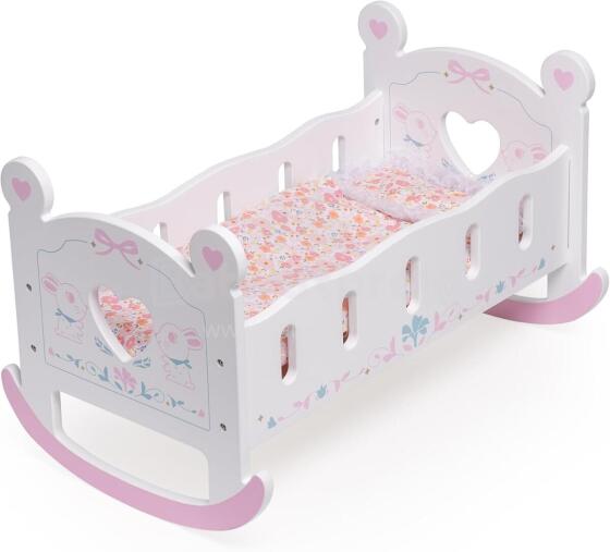 ROBUD medinė lėlių lovytė lėlėms iki 45 cm