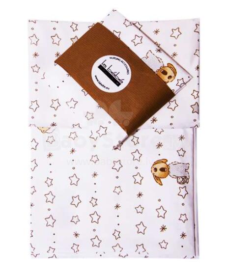 La Bebe™ Art.4799 Bears  Set Natural Cotton Baby Cot Bed Set 4799