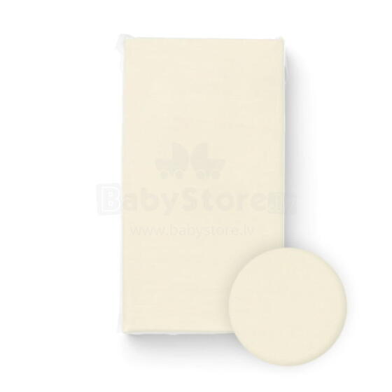 Bocioland Jersey Sheet Art.BL059 Cream Medvilninė paklodė su guma 120x60 cm