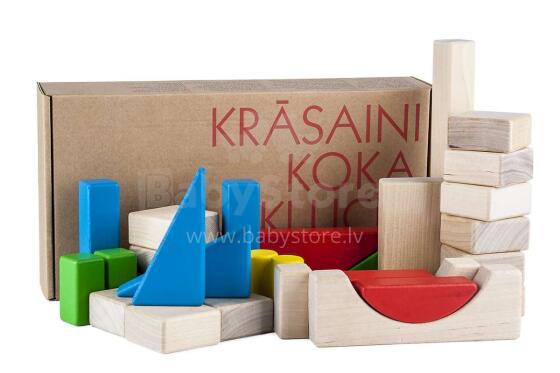 „Eco Toys Art.SI-40009“ spalvoti kubeliai kartoninėje dėžutėje