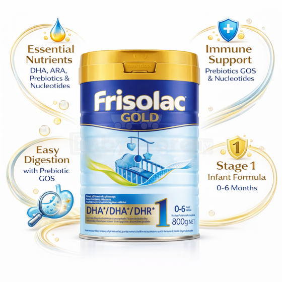 Frisolac Gold 1 FR91 Pieno mišinys (nuo 0 iki 6 mėnesių) 800 g