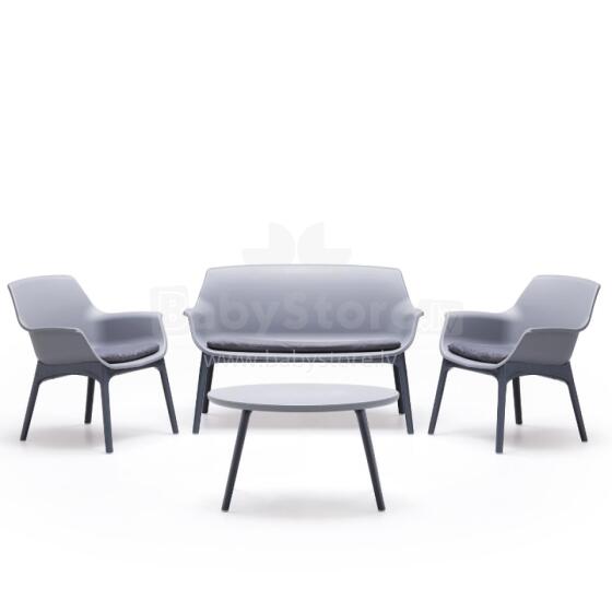 Sodo baldų komplektas Luxor Lounge Set šviesiai pilka/pilka