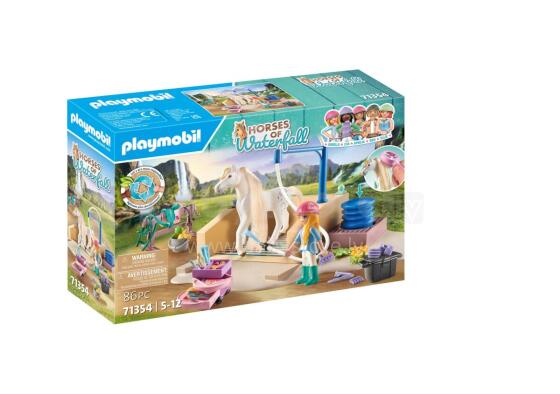 PLAYMOBIL WORLD OF HORSES Arklių plovykla su Isabella ir Lioness 71354