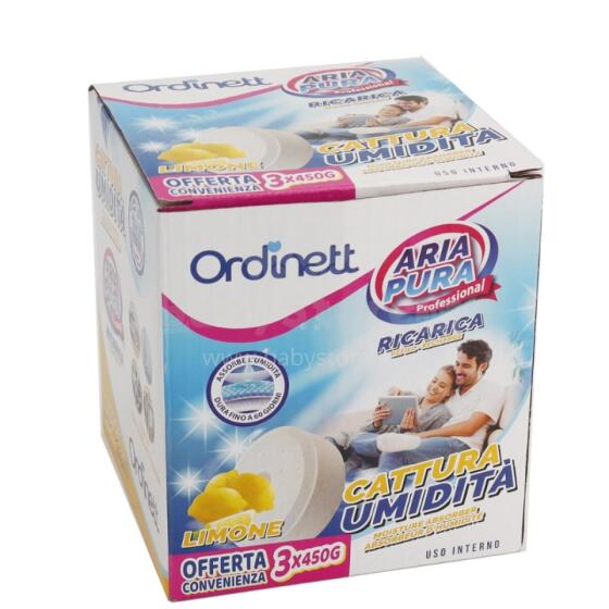 Moisture absorbent refill tablets 450g x 3 pcs. lemon