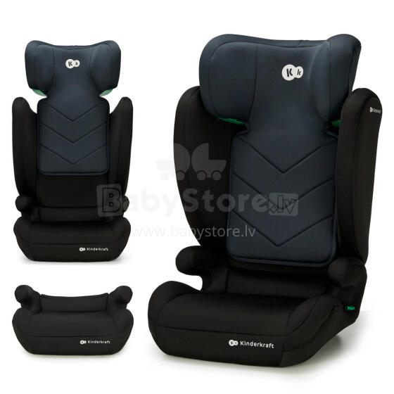 KINDERKRAFT automobilinė kėdutė I-SPARK I-Size 100-150 cm, black, KCISPA00BLK0000