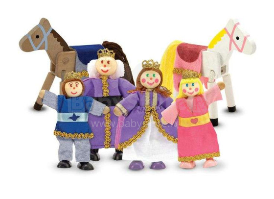 Melissa & Doug šeimos lėlių rinkinys. 10286 Žaislinės medinės figūros