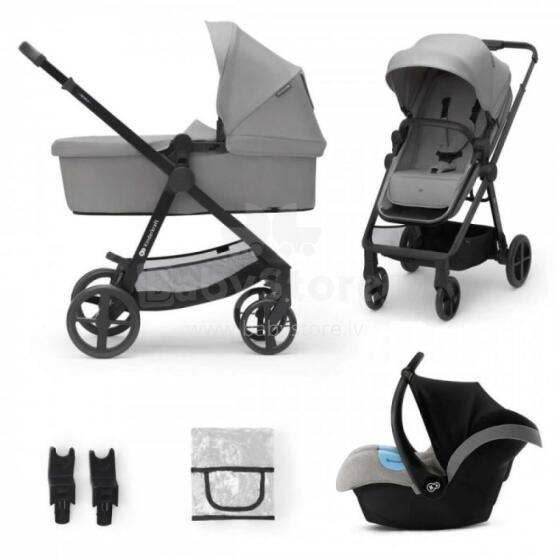 KinderKraft Newly 3 in1 Art.KSNEWL00GRY300 Moonlight Grey Universalus vežimėlis 3 in1 + automobilinė kėdutė