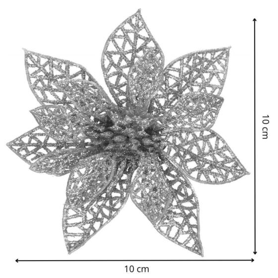 Kalėdinė puošmena "Poinsettia" Springos CA0726 11x11 cm