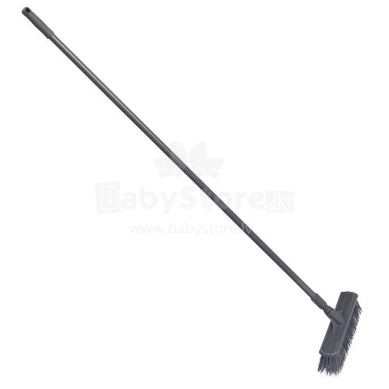 Lauko šepetys su rankena 34cm pilkos spalvos