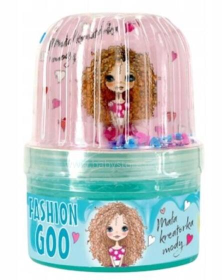 Slime-dress with decorations turquoise