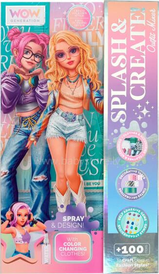 WOW GENERATION mados knyga Splash & Create! Outfit Creative Set, WOW00085