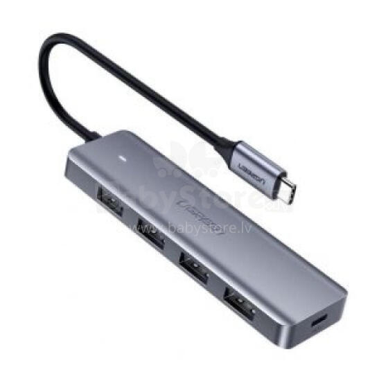 Ugreen Ugreen USB Type C HUB - 4x USB 3.2 Gen 1 с USB-C портом питания серый (CM219 70336)