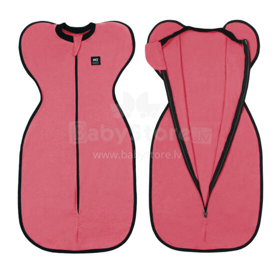La Bebe™ NO Swaddle Up S Art.224712 Orange  Medvilninis miegmaišis-vystyklai S dydžio.