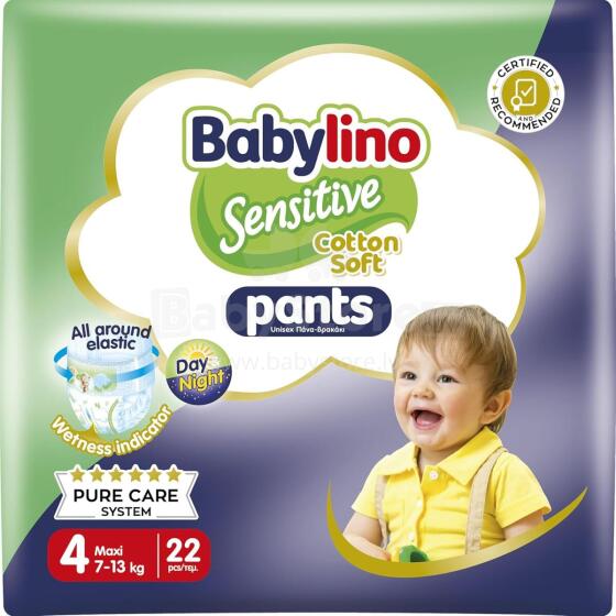 Babylino Sensitive Cotton Soft Nappies Art.226554  Ekologiškos sauskelnės iš 4 dydžio bambuko pluošto, 7-13 kg