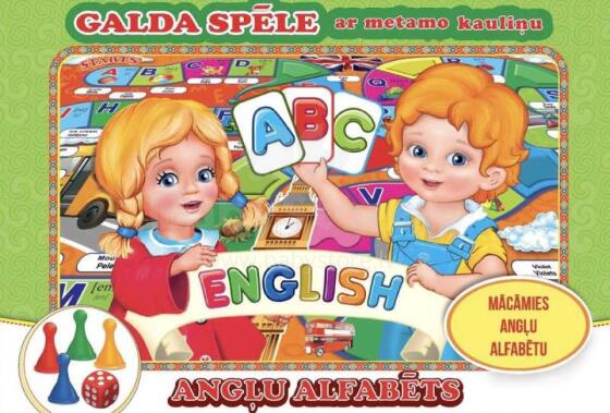 Kids Book Art.226564 Anglų abėcėlės kauliukų stalo žaidimas