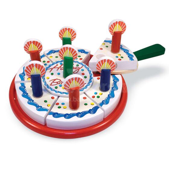 „Melissa &amp; Doug“ tortų rinkinys, 1051, „Medinis“ tortas