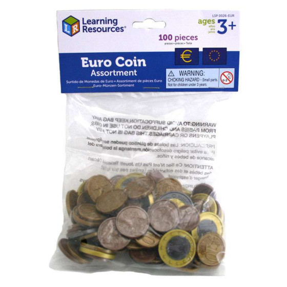 Learning Resources Art.004673 Spēļu naudas komplekts Euro