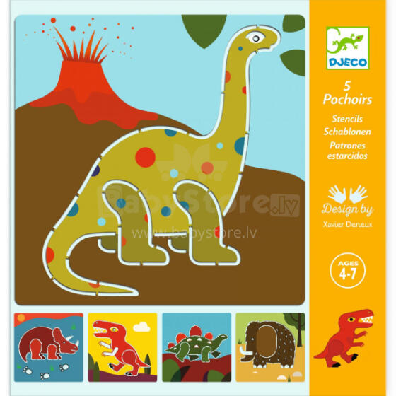 Piešimo trafaretai - Dinozaurai
