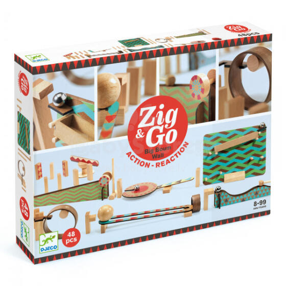 Statybos - Zig & Go - Didelė siena - 48 vnt
