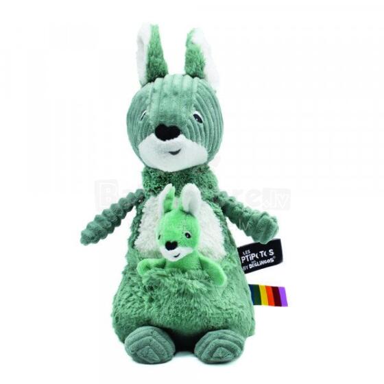 Pliušinis žaislas - Kangaroo - Mama ir mažylis - Žalia
