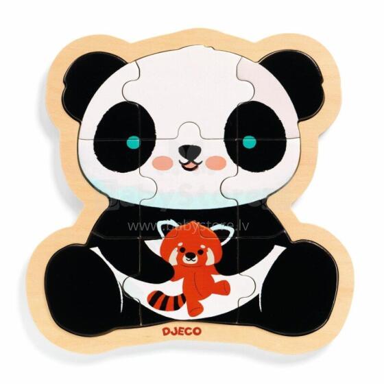 Medinis mokomasis galvosūkis - Panda (9 detalių)
