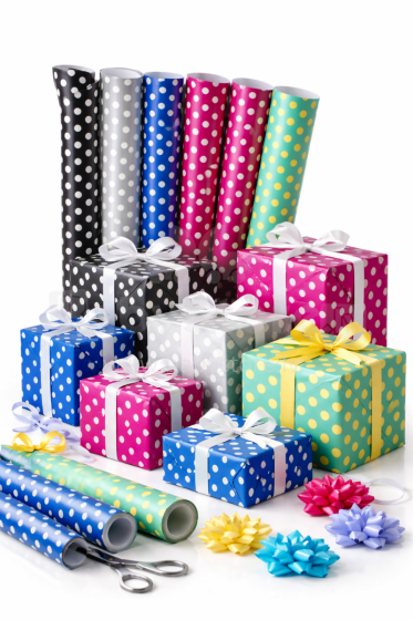 Gift Paper DeLux Spots Art.230326 Dovanų popierius 200x70cm