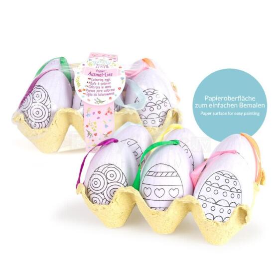 Tommy&Frida - Dekoratyviniai kiaušiniai spalvinimui (6 pcs.)