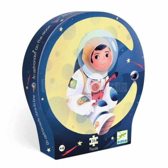 Siluetų dėlionė - Astronautas mėnulyje (36 detalės)