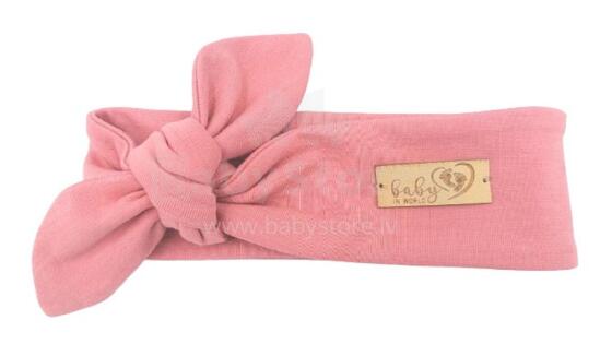 BABY 01157 Galvos juostelė kūdikiui Dirty pink 6-12m