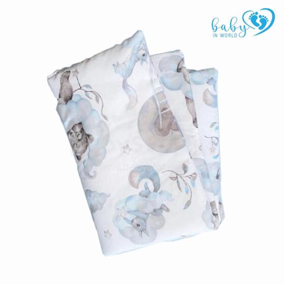 BABY 01623 Одеяло и подушка 65x75 25x30 Teddy Bear Blue