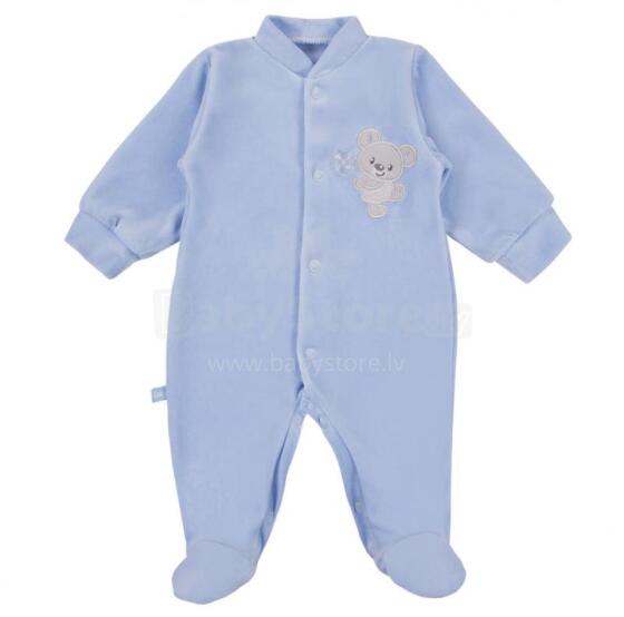 EWA 930088 NEWBORN Kombinezonas, veliūrinis mėlynas 62