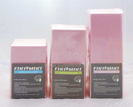 FIKI MIKI Jersey Sheet 140x70 Pink
