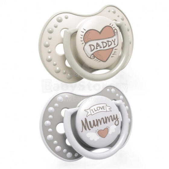 LOVI 22/866 Dinaminis silikoninis čiulptukas 0-3 m 2 vnt I Love