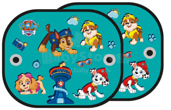 MARKO STPP-012 Paw Patrol skydelis nuo saulės 2 vnt turkis